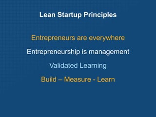 Achieving FailureIf we’re building something nobody wants, what does it matter if we accomplish it:On time?On budget?With high quality?With beautiful design?Achieving Failure = successfully executing a bad plan The Lean RevolutionW. Edwards Deming(1900 – 1993)TaiichiOhno - 大野 耐(1912 – 1990)“The customer is the most important part of the production line.” -Deming