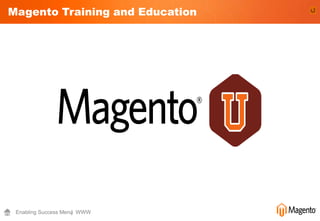 Magento Training and Education




 Enabling Success Menu WWW
                     |
 