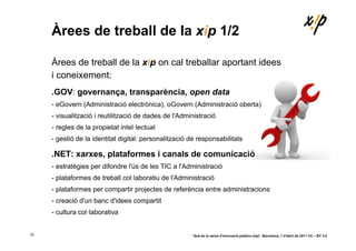 Àrees de treball de la xip 1/2

     Àrees de treball de la xip on cal treballar aportant idees
     i coneixement:
     ....
