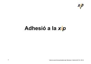 Adhesió a la xip




8            ‘ Què és la xarxa d’innovació pública (xip)’. Barcelona, 1 d’abril de 2011 CC – BY 3.0
 