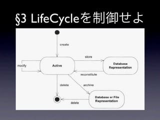 E
•       LifeCycle   Object    LifeCycle

•                            User




• JVM
 
