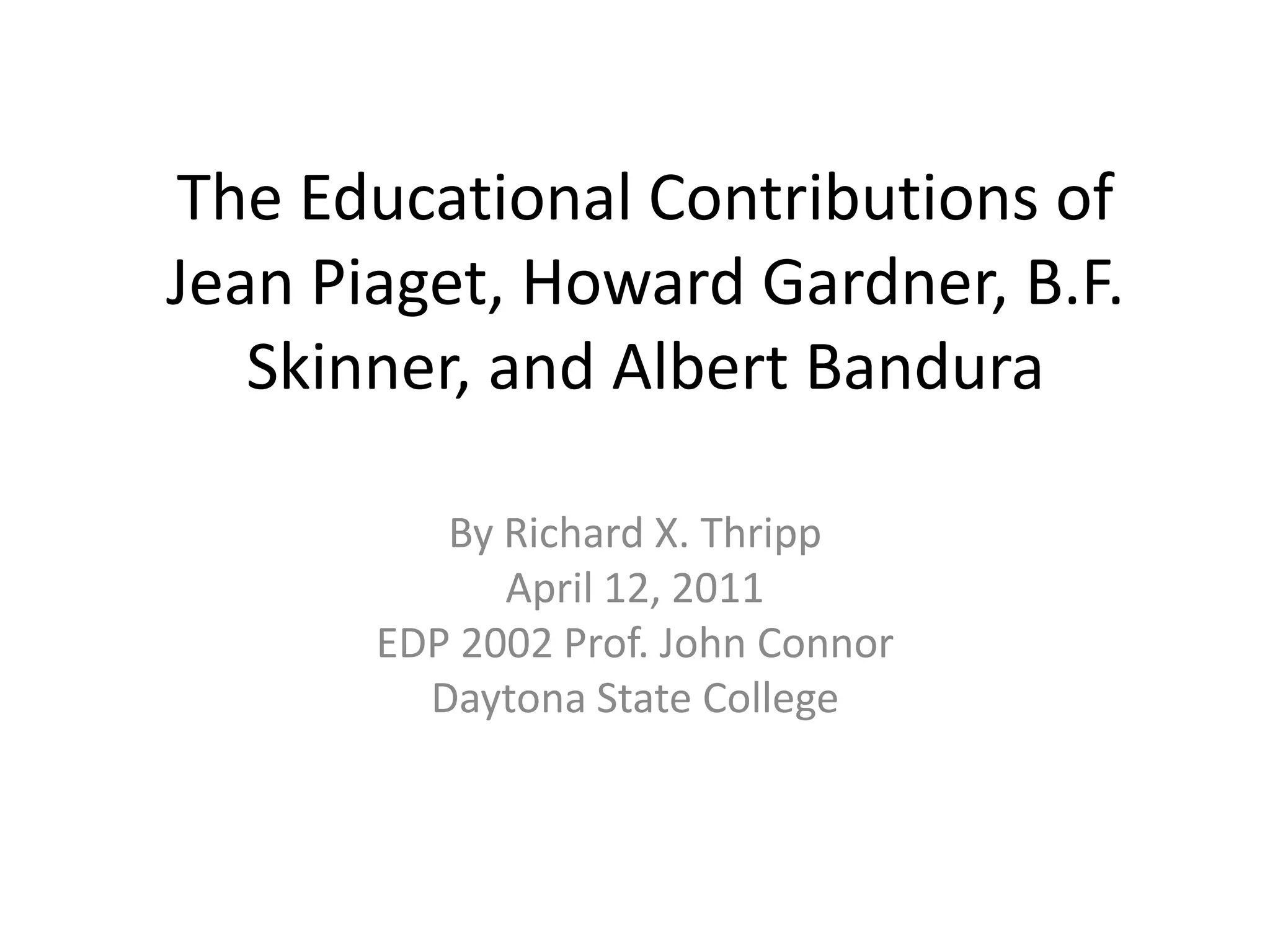 PsychoEducational Thinkers PPT