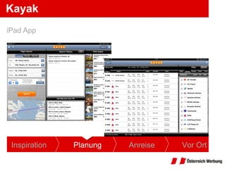 Kayak iPad App Inspiration Planung Anreise Vor Ort 