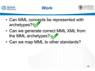 Correct MML from archetypesFordemostration, some MML archetypesweremappedwithconstantvalues and with a sample data sourceTheexample data instancesweremodified so theyhavejapanesewriting (kanji, hiragana)38