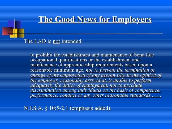 What Every Employer Should Know About the New Jersey Law Against Disc…