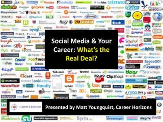 Social Media & Your Career: What’s the Real Deal? Presented by Matt Youngquist, Career Horizons 