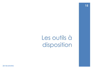 Les outils à disposition201104 JW ISFSC15