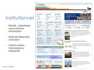 Institutionnel201104 JW ISFSC17Priorité : orientation vers la bonne information
