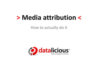 > Media attribution < How to actually do it 