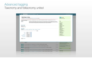 Advanced tagging
Taxonomy and folksonomy united
 