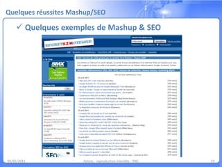 Pourquoi le SEO s’intéresse à MashupXFeed™Pour avoir des résultats03/05/11Activis - reproduction interdite - XNC13
