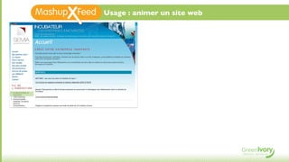 Usage : animer un site web
 