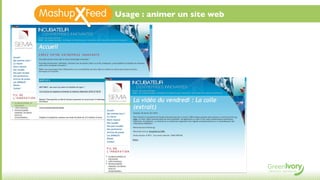 Usage : animer un site web
 