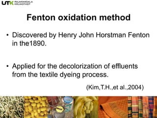 of silk textile wastewater | PPTX