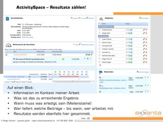 So reagieren virtuelle Teams auf die HerausforderungTRADITIONELLE KOOPERATIONSMODELLEHierarchisches "Top-Down" ManagementFormale Planung und Zuweisung"Command andcontrol"Tools: MS Project / ERP und ähnlicheViel Administration"Ad-hoc" ManagementWenig Planung und Koordination