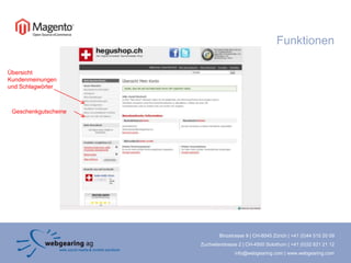 FunktionenÜbersicht Kundenmeinungen und SchlagwörterGeschenkgutscheine