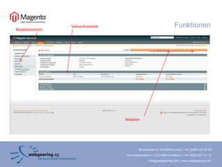 FunktionenVerkaufsstatistikBestellübersichtMutation