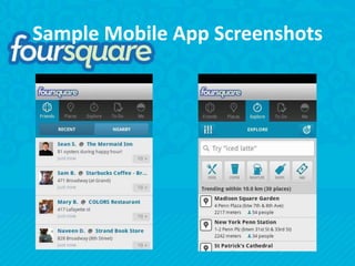 Sample Mobile App Screenshots