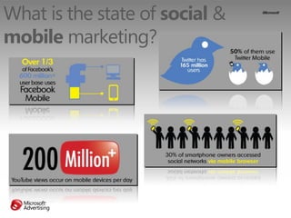 What is the state of social &
mobile marketing?
 