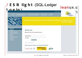 /  ESR light  (SQL-Ledger  Login )   