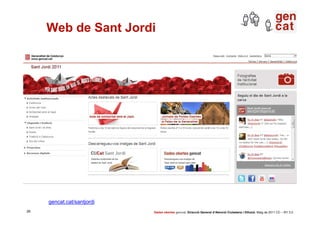 Web de Sant Jordi




     gencat.cat/santjordi
26                          Dades obertes gencat. Direcció General d’Atenc...