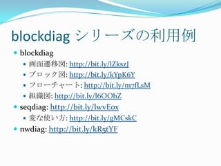 sphinx + blockdiag で始めるドキュメント生活 2011/05 yokohama.pm