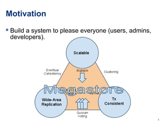 Motivation <ul><li>Build a system to please everyone (users, admins, developers). </li></ul>