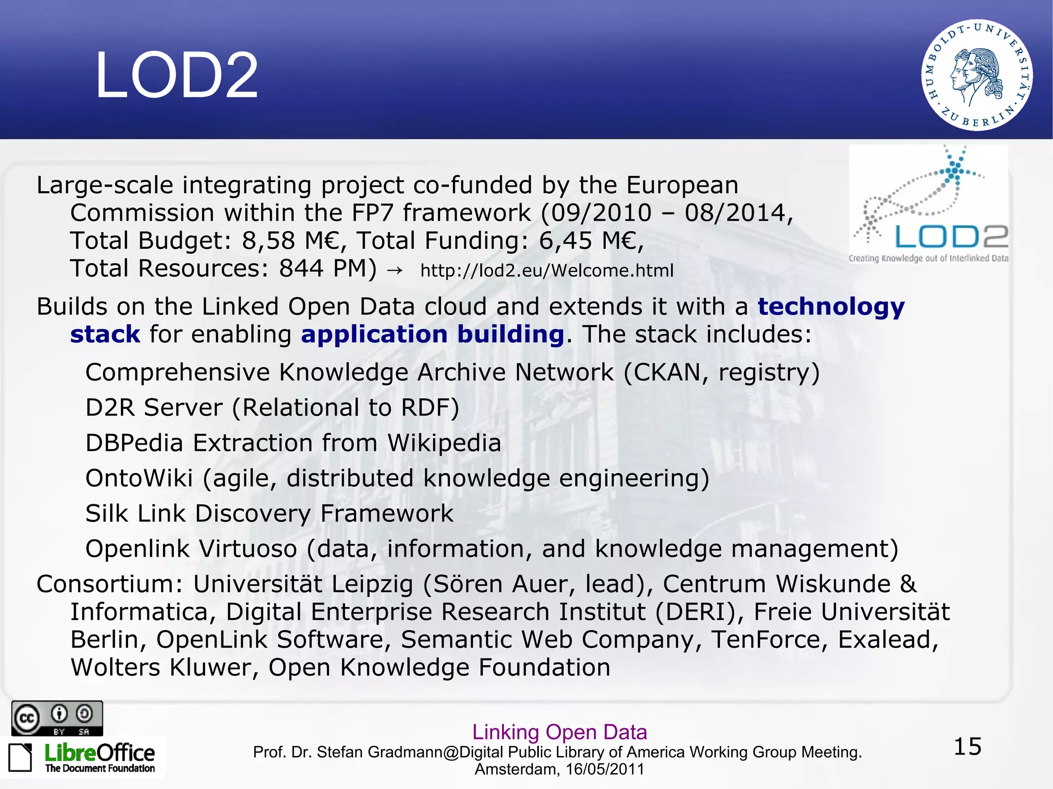 … Linked Data Copyright ©  2008 W3C (MIT, ERCIM, Keio) http://www.w3.org/2008/Talks/0617-lod-tbl/#(4) Standard  Identifiers Standard  Pointers Standards for  Queries   and  Statements Link  to Context 