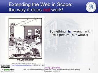 Untyped HTTP  links The Web of Linked Open  Data can be understood as an extension of the document web In  syntax  (RDF) 