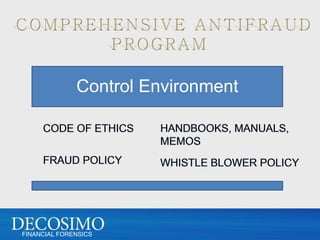 Control Environment




FINANCIAL FORENSICS
 