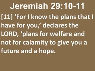 A Good Lesson from Jeremiah: Let us hold our faith strong             in a world of struggles!