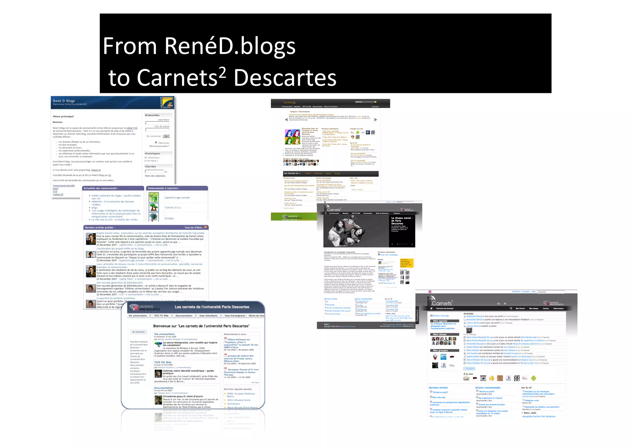 From	
  RenéD.blogs	
  
	
  to	
  Carnets2	
  Descartes	
  
 