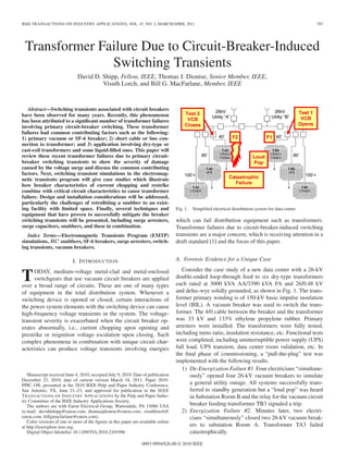 Transformer Failure Due to Circuit Breaker Induced Switching Transients ...