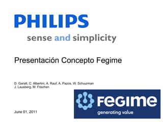 Presentación Concepto Fegime D. Garatt, C. Albertini, A. Rauf, A. Pazos, W. Schuurman J. Lausberg, M. Fitschen June 01, 2011 