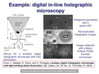  The 21st century is called to be the century of information photonics in which holographic techniques appear to be among the most appealing ones.C. V. Raman in his laboratory ca. 1930.II Jornadas eMadrid sobre e-Learning, UNED, 1-2 junio 2011 