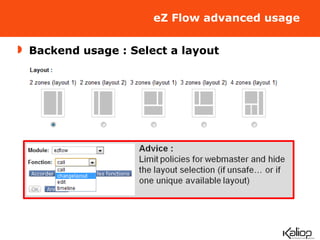 eZ Flow advanced usage Backend usage : Select a layout 