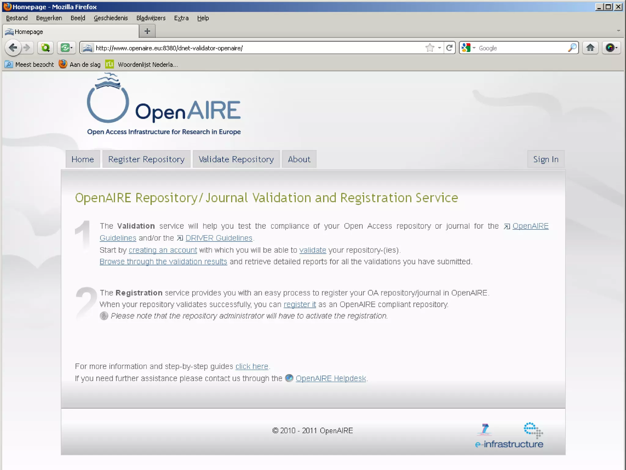 OpenAIRE webcast SPARC 07.06.2011
 