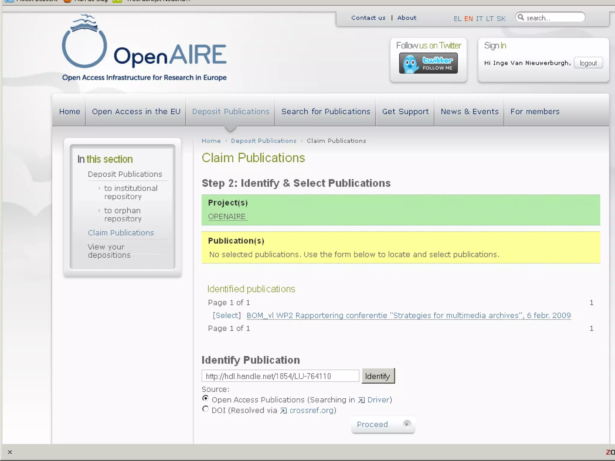 OpenAIRE webcast SPARC 07.06.2011
 