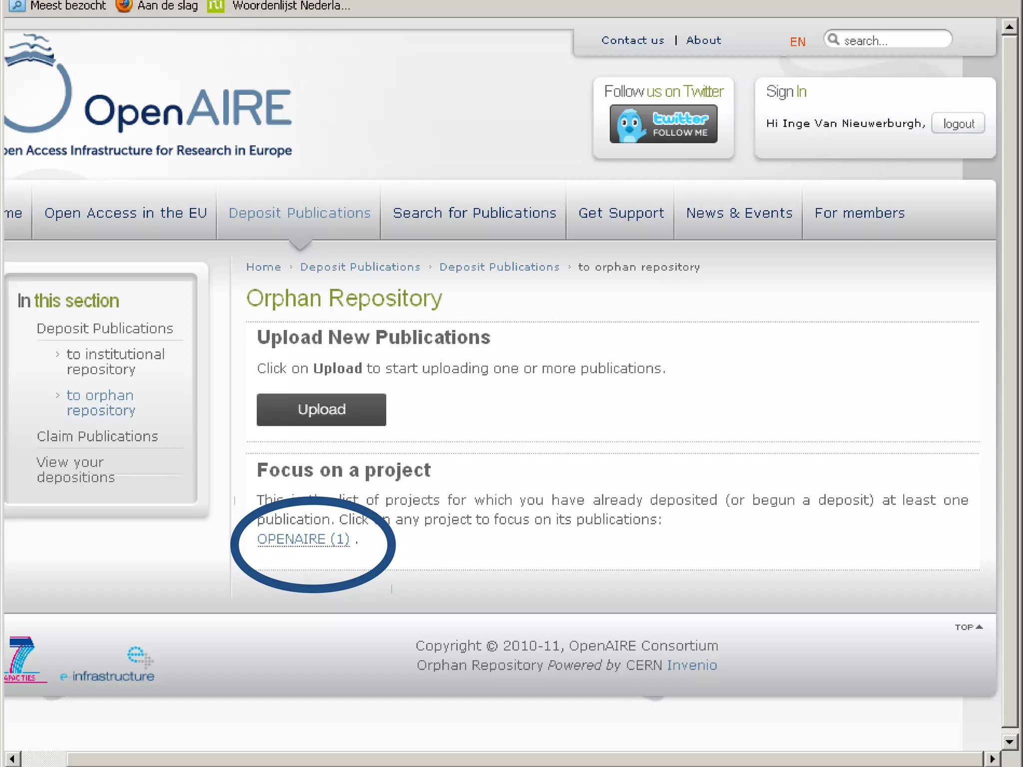 OpenAIRE webcast SPARC 07.06.2011
 