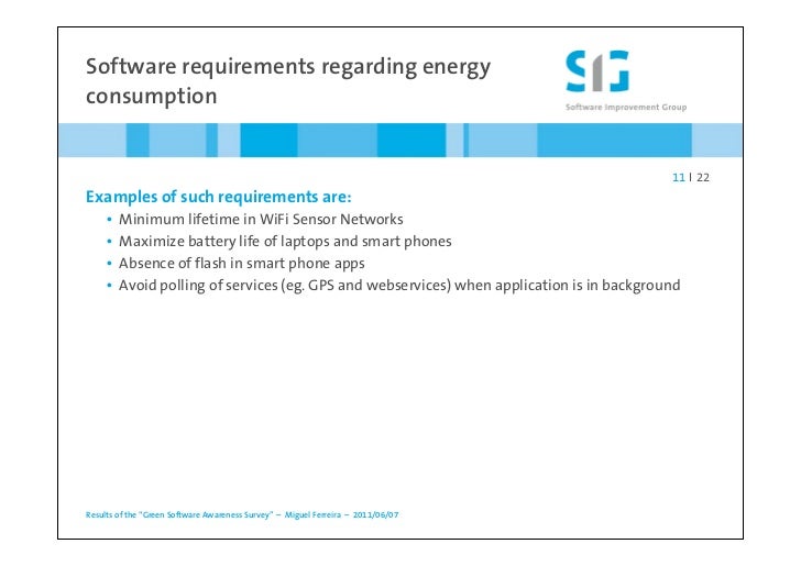 presentation michuel ferreira green software awareness survey resul presentation survey examples