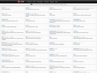 WebClusters, Redis