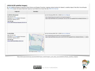 h8p://wiki.openstreetmap.org/wiki/WikiProject_HaiD/Imagery_and_data_sources#JAXA.2FALOS_satellite_Imagery




                                           b y   Ta i c h i   F U R U H A S H I
 