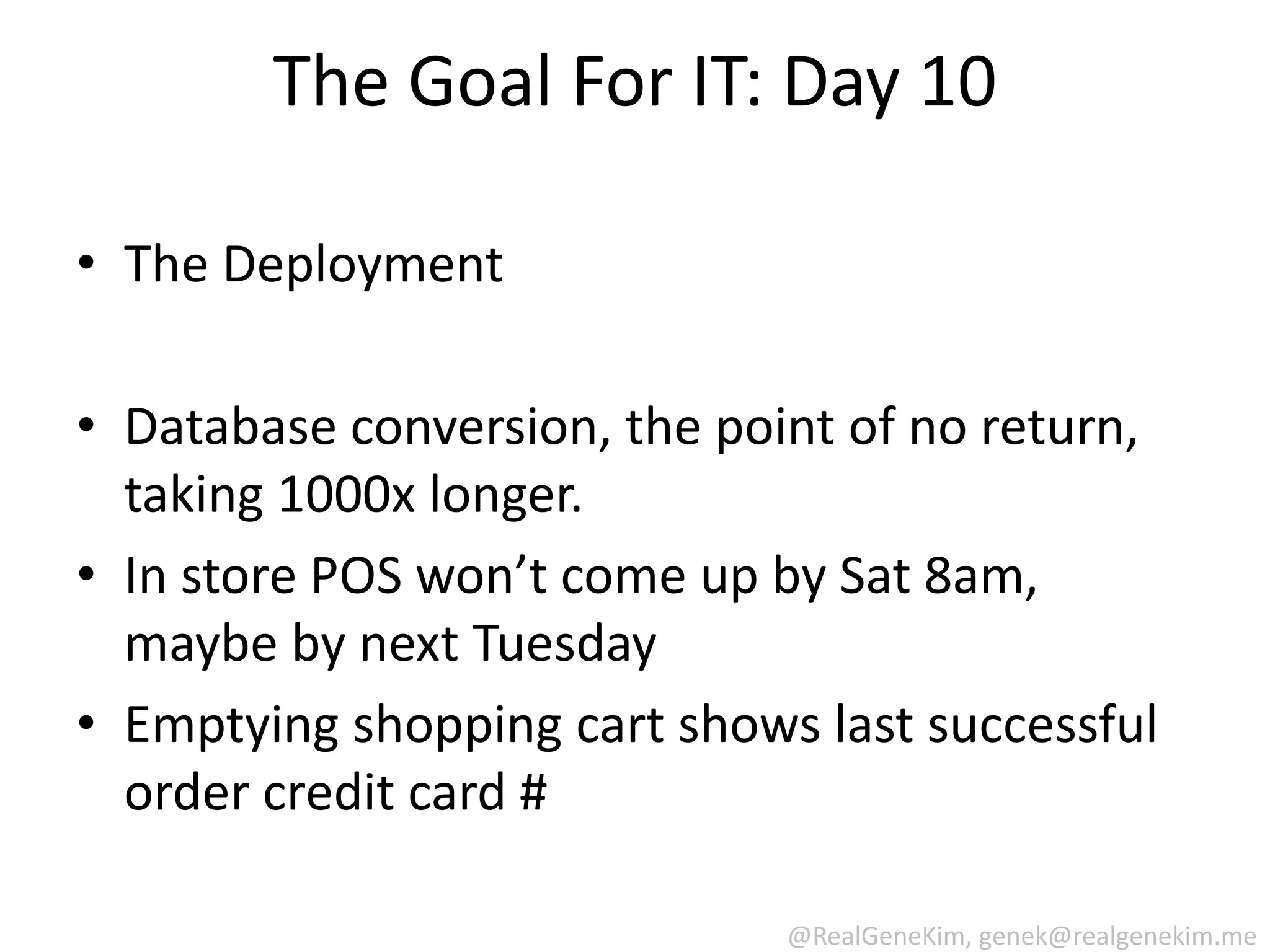Visible Ops: Playbook of High PerformersThe IT Process Institute has been studying high-performing organizations since 1999What is common to all the high performers?What is different between them and average and low performers?How did they become great?Answers have been codified in the Visible Ops MethodologyThe “Visible Ops Handbook” is now available from the ITPIwww.ITPI.org