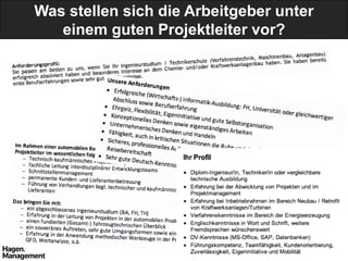 Was stellen sich die Arbeitgeber unter
   einem guten Projektleiter vor?
 