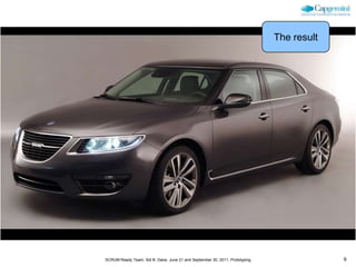 The result




SCRUM Ready Team, Sid B. Dane, June 21 and September 30, 2011, Prototyping                9
 