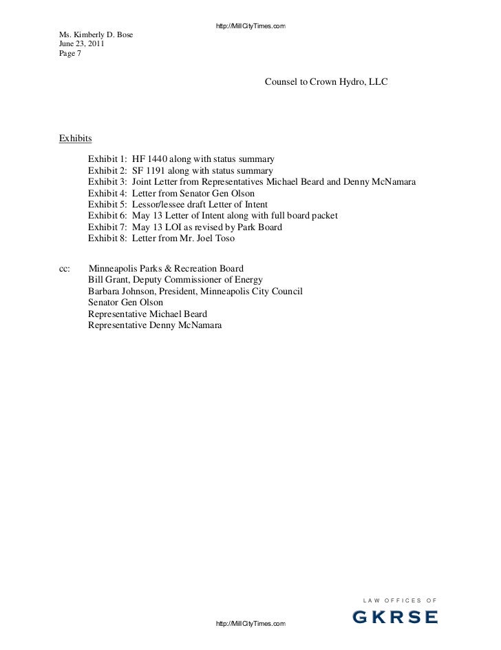 Crown Hydro Response to FERC Termination Letter Crown Hydro Response to FERC Termination Letter