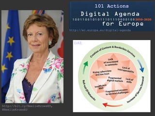 http://bit.ly/NeelieKroesEU , @ NeelieKroesEU http://ec.europa.eu/digital-agenda DAE 101 Actions 