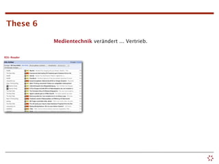 These 6

             Medientechnik verändert ... Vertrieb.


RSS-Reader
 