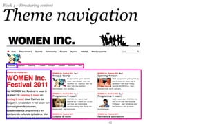 Block 4 – Structuring content


Theme navigation




                                25
 