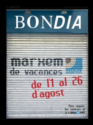 10 publicitat   divendres 15 de juliol de 2011




                BONDIA                   cat
 